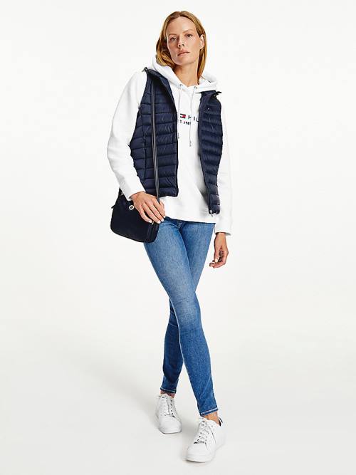 Blue Tommy Hilfiger Down-Filled Quilted Vest Women\'s Coats | TH528GZA