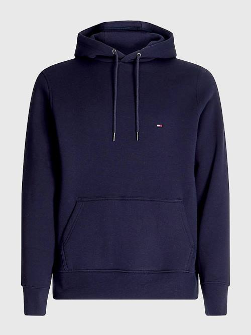 Blue Tommy Hilfiger Drawstring Flag Embroidery Men's Hoodie | TH092CVS