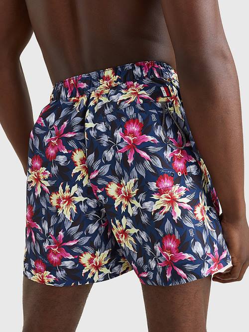 Blue Tommy Hilfiger Drawstring Mid Length Shorts Men's Swimwear | TH256TAO