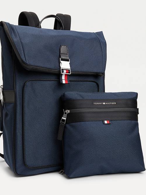 Blue Tommy Hilfiger Elevated Modern 2-In-1 Backpack Men's Bags | TH670LUJ