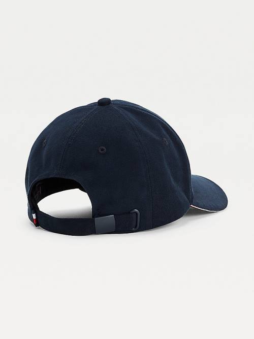 Blue Tommy Hilfiger Elevated Signature Cap Men's Hats | TH037OTJ