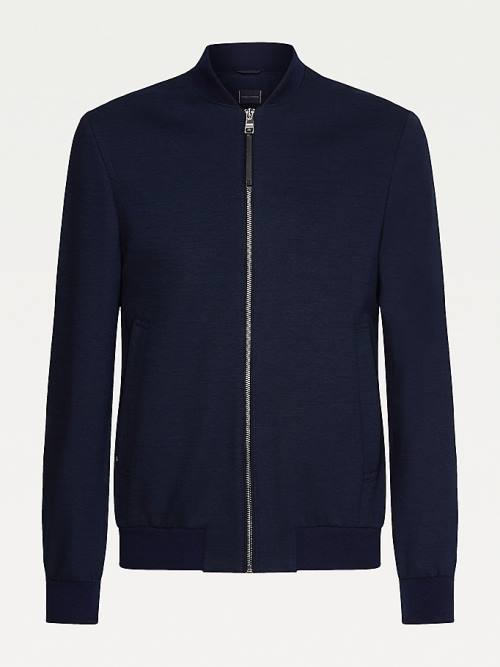 Blue Tommy Hilfiger Elevated Suit Bomber Men's Jackets | TH491EKX