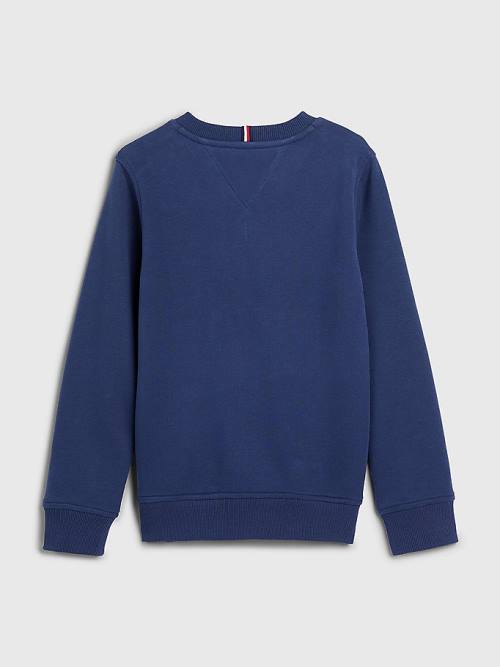 Blue Tommy Hilfiger Embossed Banded Boys' Sweatshirts | TH264WQD