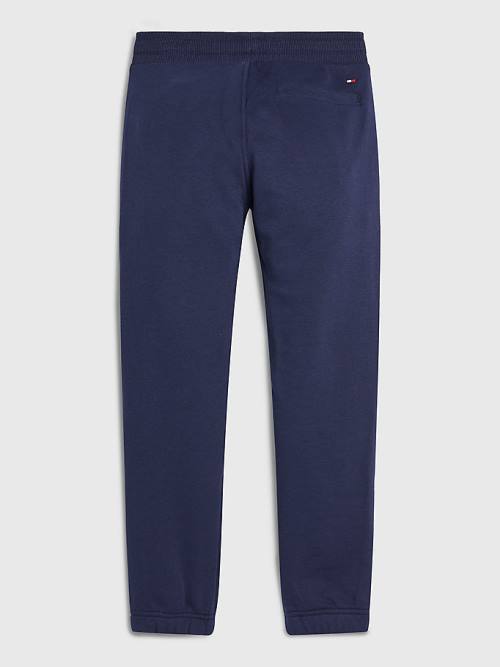 Blue Tommy Hilfiger Embossed Logo Joggers Boys' Pants | TH293UIJ