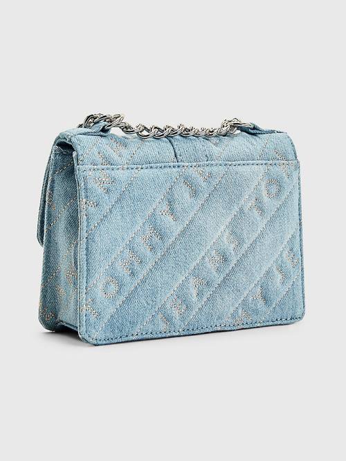 Blue Tommy Hilfiger Embroidery Logo Denim Women's Bags | TH918AUC