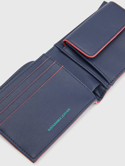 Blue Tommy Hilfiger Essential Card And Coin Men's Wallets | TH580KHG