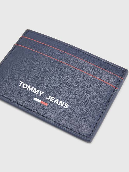 Blue Tommy Hilfiger Essential Card Holder Men's Wallets | TH028GOQ