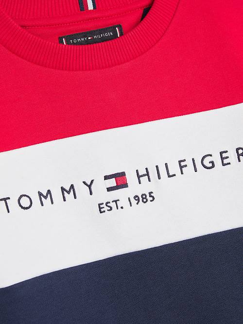 Blue Tommy Hilfiger Essential Colour-Blocked Joggers Set Boys' Sweatshirts | TH261CFU