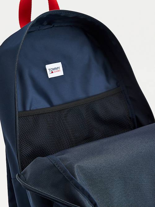 Blue Tommy Hilfiger Essential Contrast Handle Backpack Men's Bags | TH821DVL