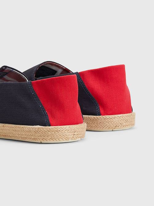 Blue Tommy Hilfiger Essential Contrast Panel Espadrilles Men's Casual Shoes | TH539RNK