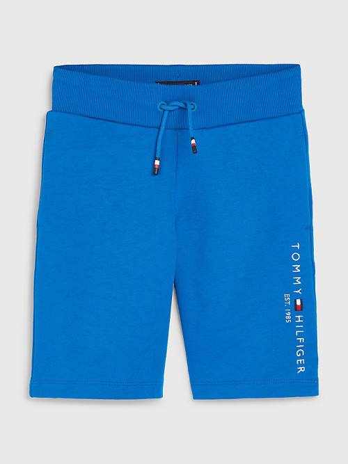 Blue Tommy Hilfiger Essential Drawstring Sweat Shorts Boys\' Pants | TH097CAK