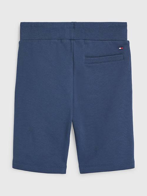 Blue Tommy Hilfiger Essential Drawstring Sweat Shorts Boys' Pants | TH195KOV