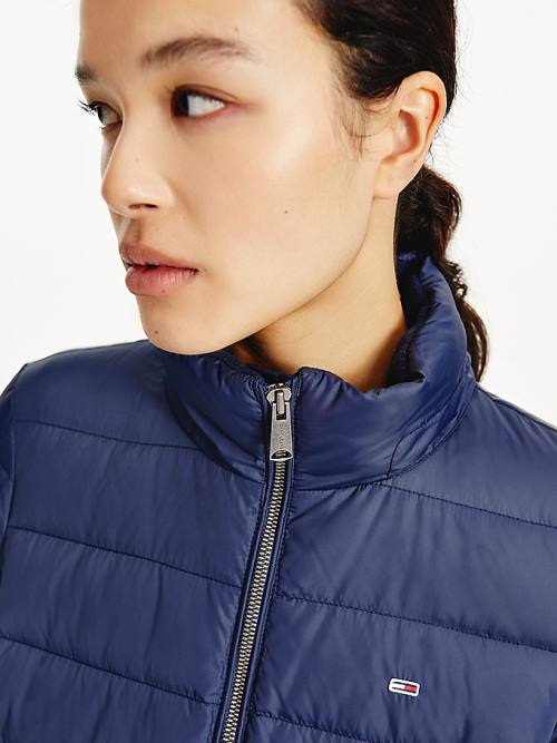 Blue Tommy Hilfiger Essential Hooded Down Coat Women's Jackets | TH429IHB