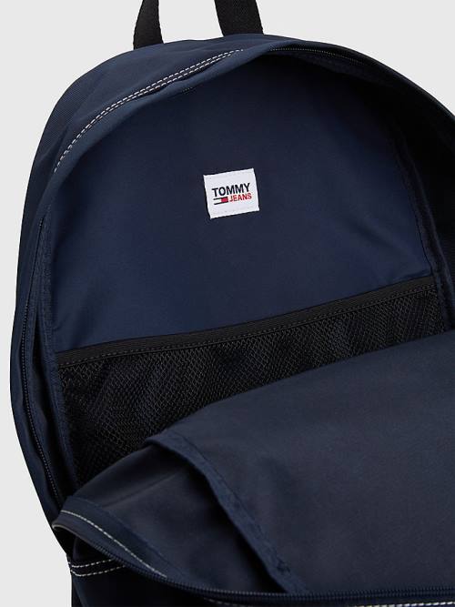 Blue Tommy Hilfiger Essential Logo Backpack Men's Bags | TH261ZDJ