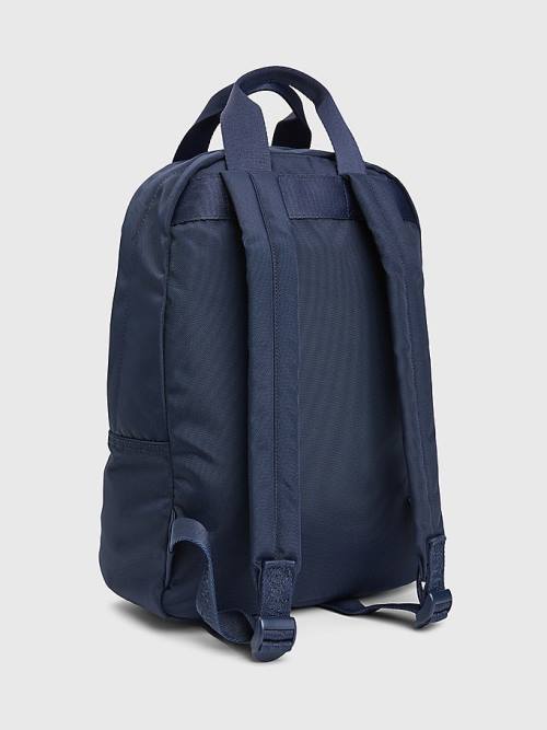 Blue Tommy Hilfiger Essential Logo Backpack Women's Bags | TH705AOJ