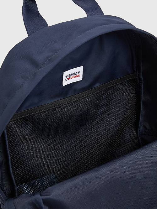 Blue Tommy Hilfiger Essential Logo Backpack Women's Bags | TH705AOJ