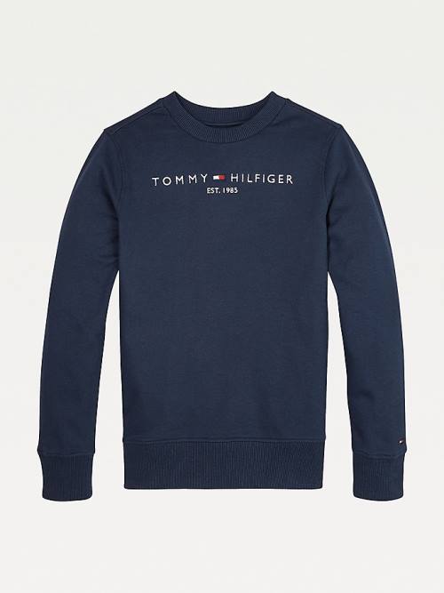 Blue Tommy Hilfiger Essential Logo Boys\' Sweatshirts | TH940KHZ