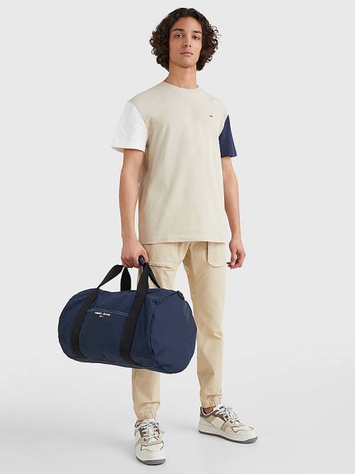 Blue Tommy Hilfiger Essential Logo Duffle Men's Bags | TH832LDA