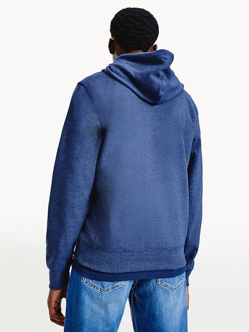 Blue Tommy Hilfiger Essential Logo Men's Hoodie | TH960IZG