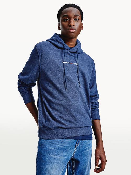 Blue Tommy Hilfiger Essential Logo Men\'s Hoodie | TH960IZG