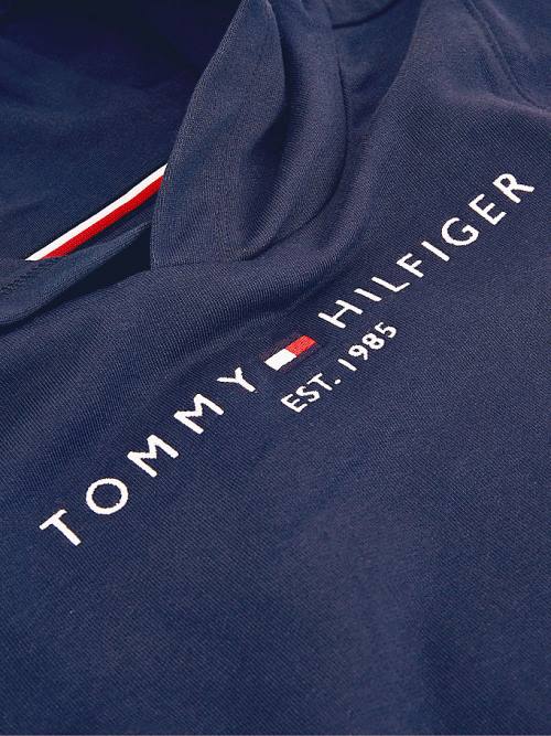 Blue Tommy Hilfiger Essential Logo Organic Cotton Girls' Hoodie | TH158WNA