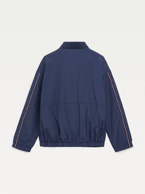 Blue Tommy Hilfiger Essential Logo Recycled Track Girls' Jackets | TH679TSO