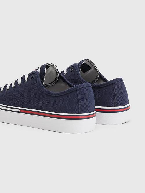 Blue Tommy Hilfiger Essential Low-Cut Men's Sneakers | TH359CIG