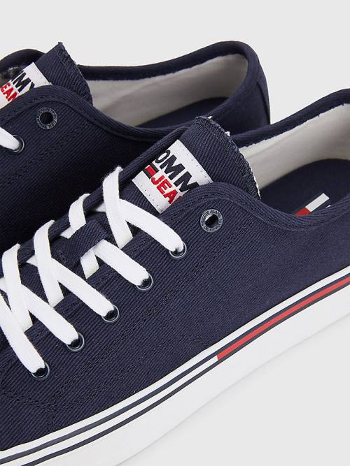 Blue Tommy Hilfiger Essential Low-Cut Men's Sneakers | TH359CIG