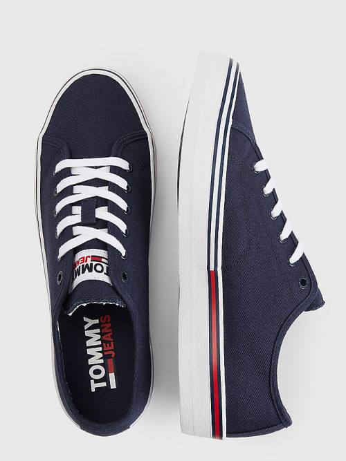 Blue Tommy Hilfiger Essential Low-Cut Men's Sneakers | TH359CIG