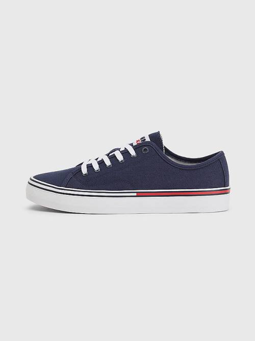 Blue Tommy Hilfiger Essential Low-Cut Men's Sneakers | TH359CIG