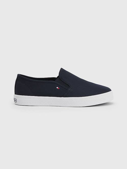 Blue Tommy Hilfiger Essential Nautical Slip-On Women's Sneakers | TH527XZY