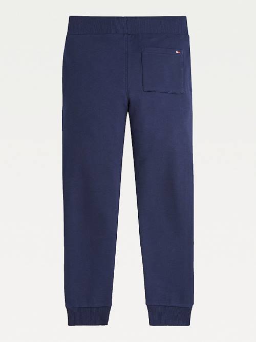 Blue Tommy Hilfiger Essential Organic Cotton Logo Joggers Boys' Pants | TH169AIV