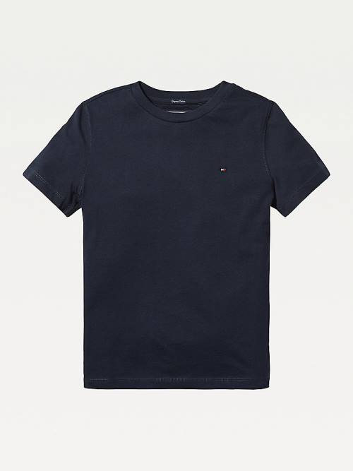 Blue Tommy Hilfiger Essential Organic Cotton Boys\' T Shirts | TH629IRT