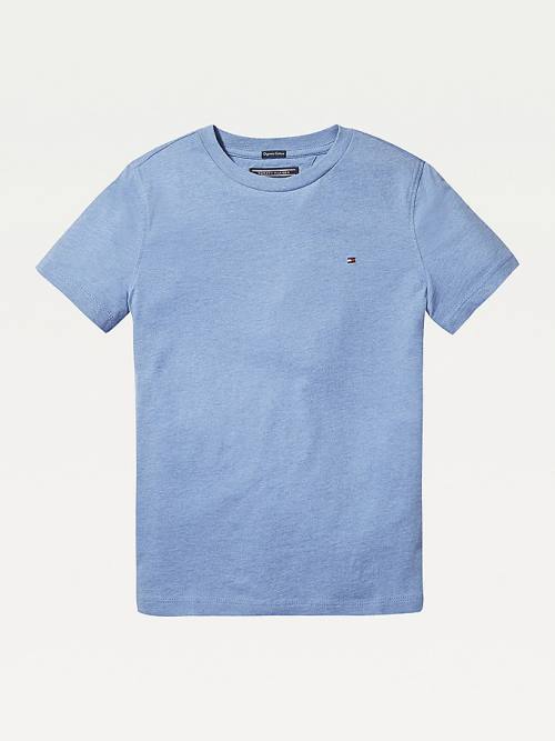 Blue Tommy Hilfiger Essential Organic Cotton Boys\' T Shirts | TH681QSZ