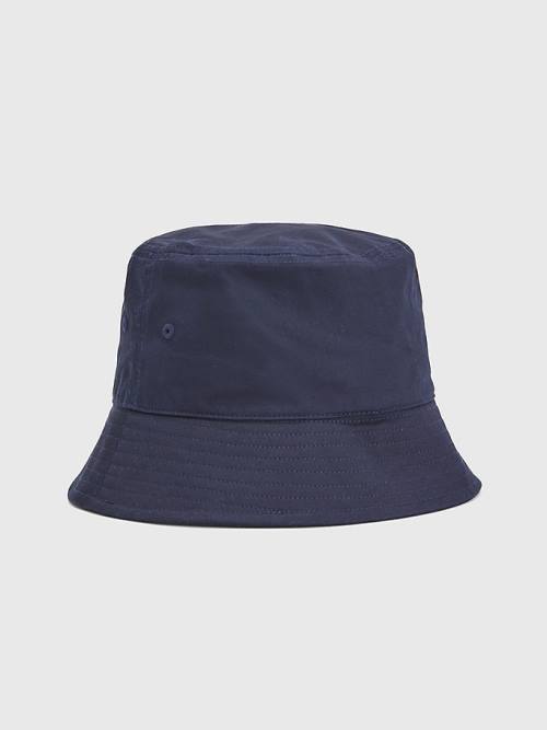 Blue Tommy Hilfiger Essential Organic Cotton Bucket Women's Hats | TH832VWR