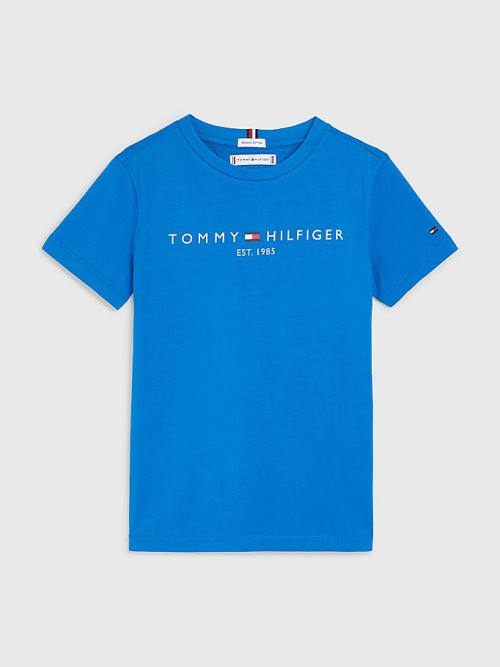 Blue Tommy Hilfiger Essential Organic Cotton Boys\' T Shirts | TH941ATM