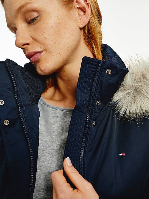 Blue Tommy Hilfiger Essential Padded Parka Women's Coats | TH294HSP