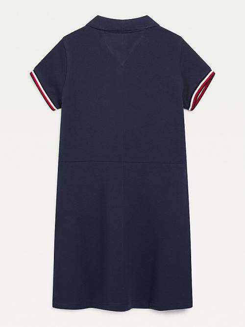 Blue Tommy Hilfiger Essential Polo Girls' Dress | TH950JEF