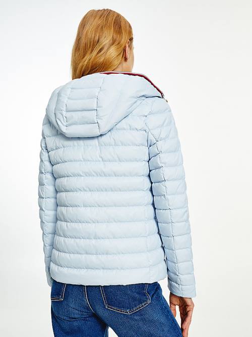 Blue Tommy Hilfiger Essential Removable Hood Down Women's Jackets | TH128HOS