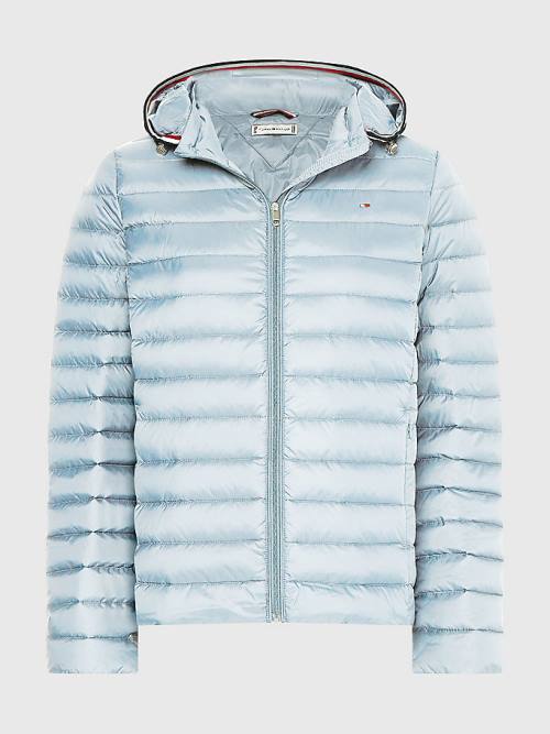 Blue Tommy Hilfiger Essential Removable Hood Down Women's Jackets | TH128HOS