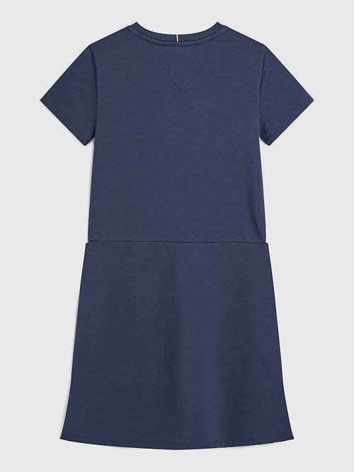 Blue Tommy Hilfiger Essential Skater Girls' Dress | TH820GYN