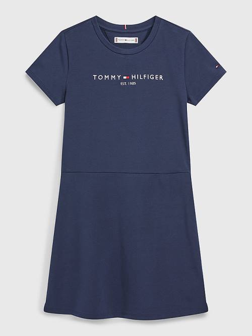 Blue Tommy Hilfiger Essential Skater Girls\' Dress | TH820GYN