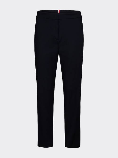 Blue Tommy Hilfiger Essential Slim Fit Ankle Length Women's Pants | TH716FSB