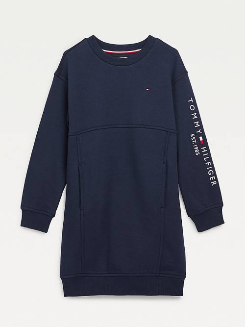 Blue Tommy Hilfiger Essential Sweatshirt Girls\' Dress | TH860BUI