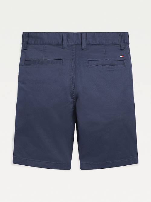 Blue Tommy Hilfiger Essential TH Flex Chino Shorts Boys' Pants | TH127JMX