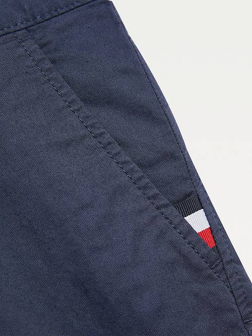 Blue Tommy Hilfiger Essential TH Flex Chino Shorts Boys' Pants | TH127JMX