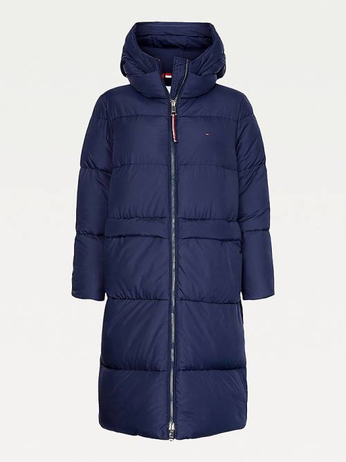 Blue Tommy Hilfiger Essential TH Protect Padded Maxi Coat Women's Jackets | TH029QUP