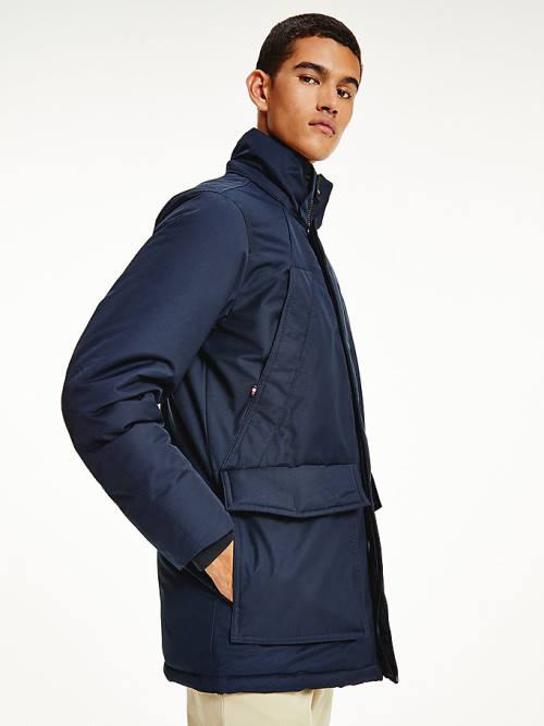 Blue Tommy Hilfiger Exclusive Down Parka Men's Coats | TH635UVL