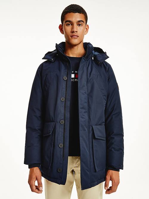 Blue Tommy Hilfiger Exclusive Down Parka Men\'s Coats | TH635UVL