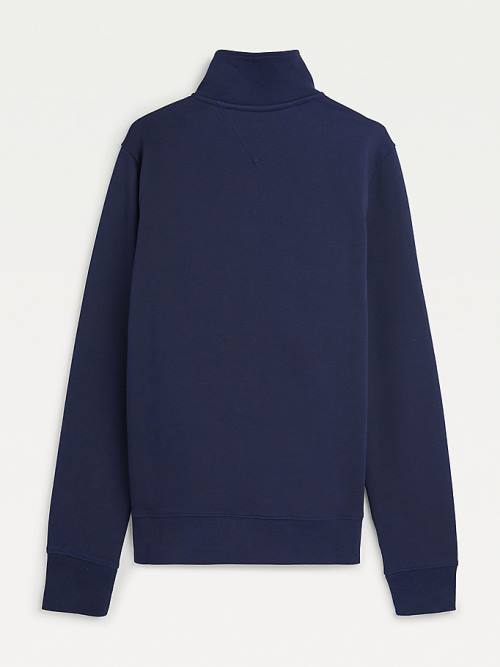 Blue Tommy Hilfiger Exclusive Mock Turtleneck Men's Sweatshirts | TH284IQS